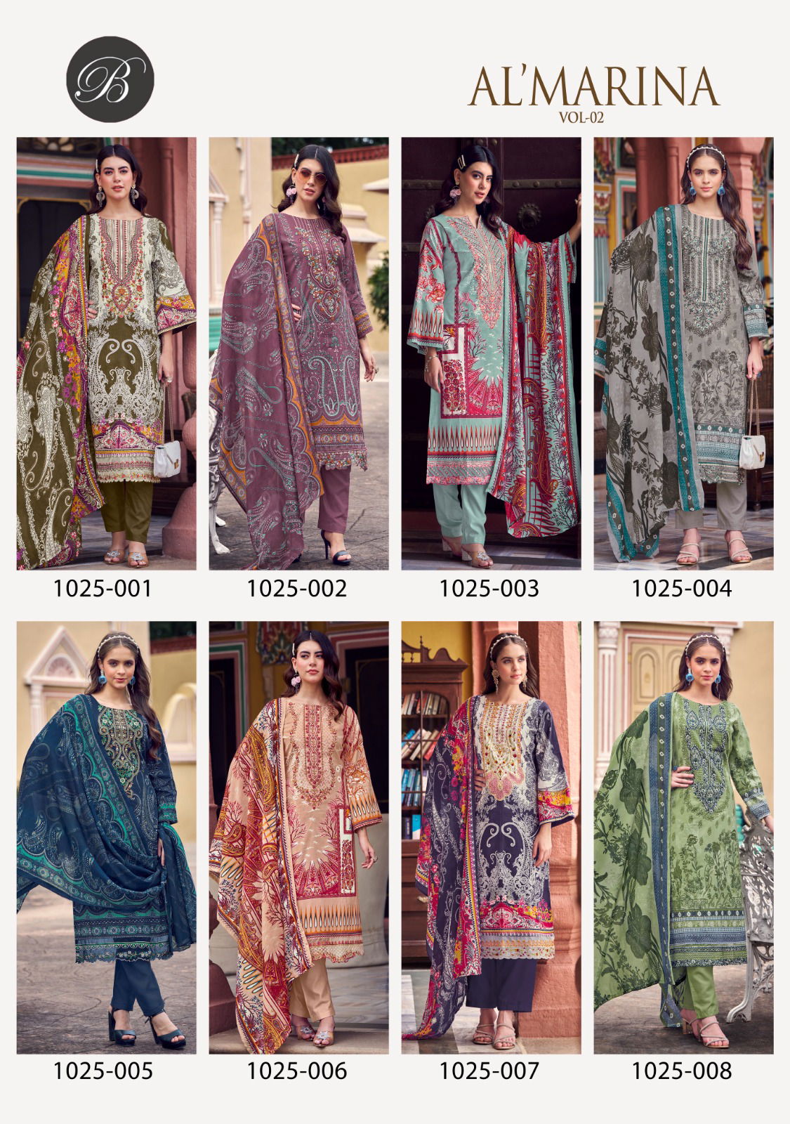 Al Marina 2 By Belliza Pure Cotton Digital Printed Dress Material Wholesale Price